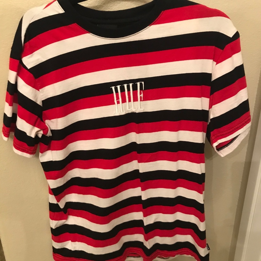 Mens striped thick tee
